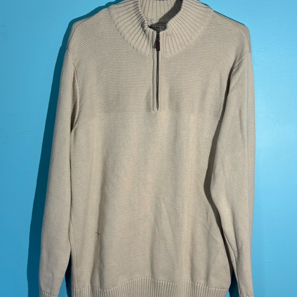 Men's Beige Dockers Pullover Sweater
